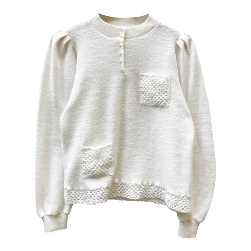 White knit sweater