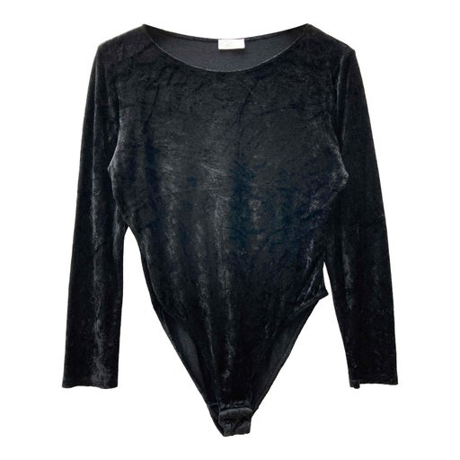 Black velvet bodysuit