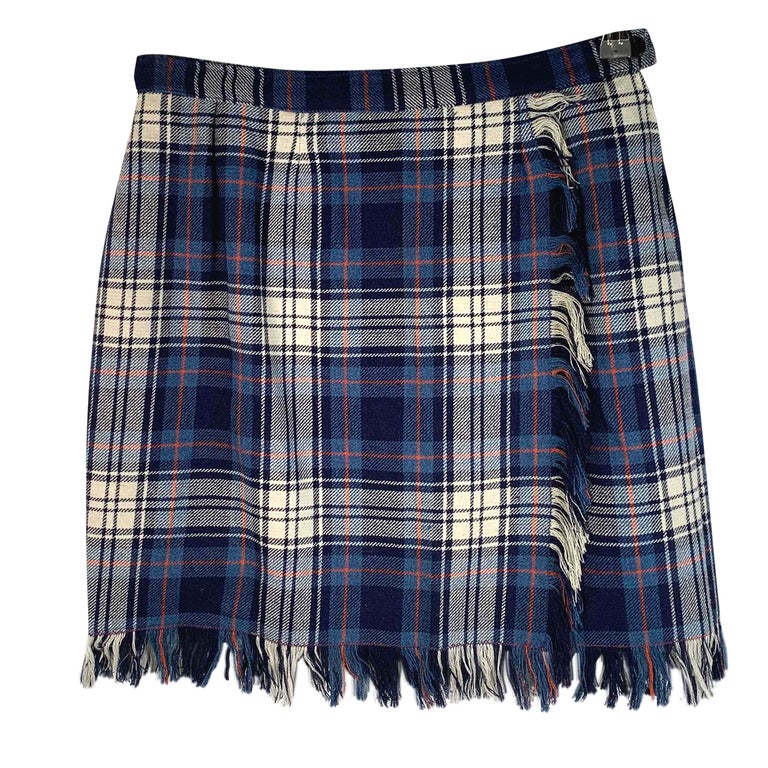 Jupe portefeuille tartan