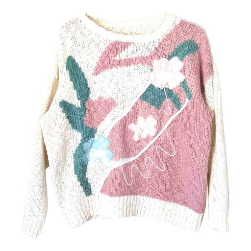 Floral embroidered jumper