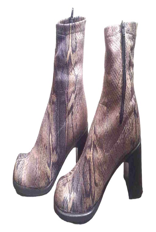 Python ankle boots