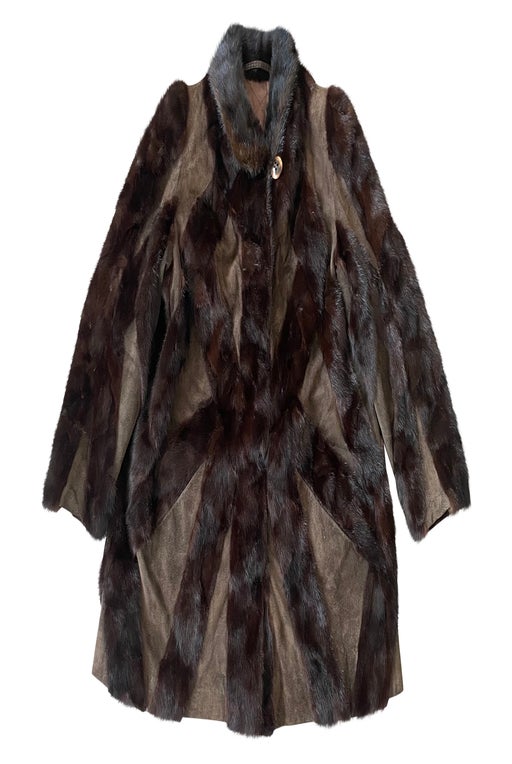 Fur and suede coat