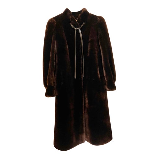 Golden sheepskin coat