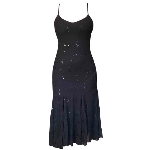 Asymmetric sequined dress
