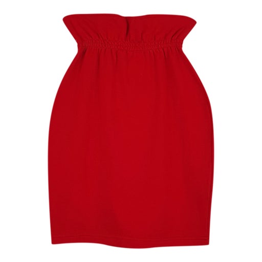 Red mini skirt