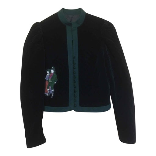 Short velvet jacket