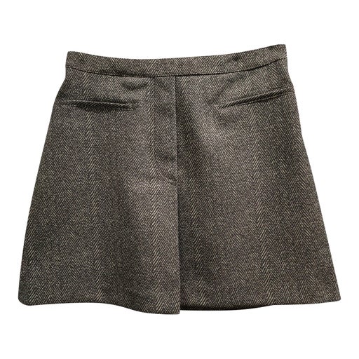 Herringbone mini skirt