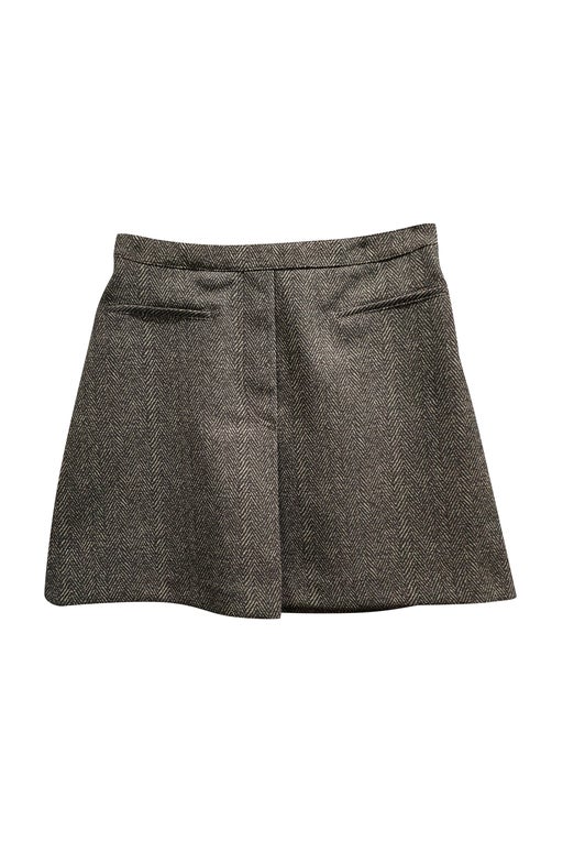 Herringbone mini skirt