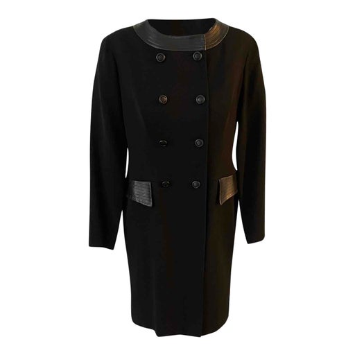 Wool and leather dress
