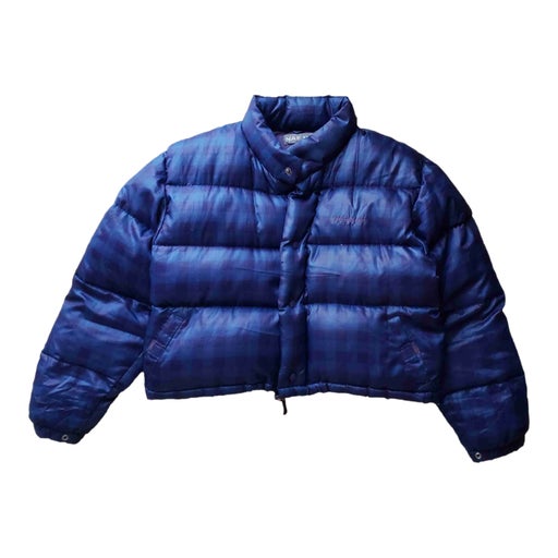 Checked puffer jacket