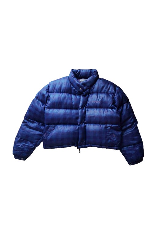 Checked puffer jacket