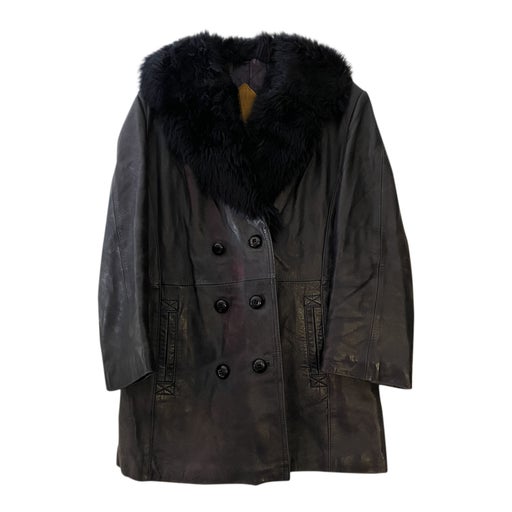 Leather and fur coat