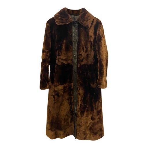Golden sheepskin coat