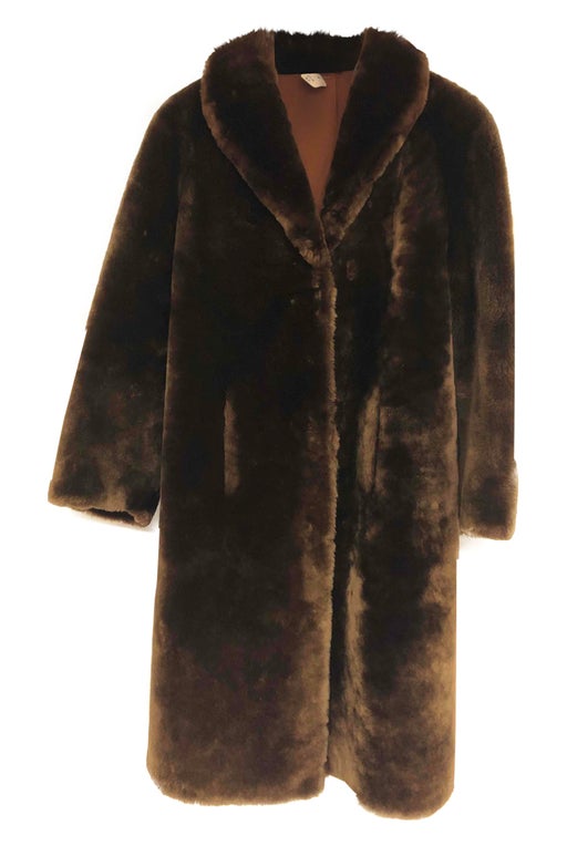 Golden sheepskin coat