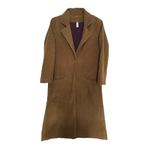 Corduroy trench coat
