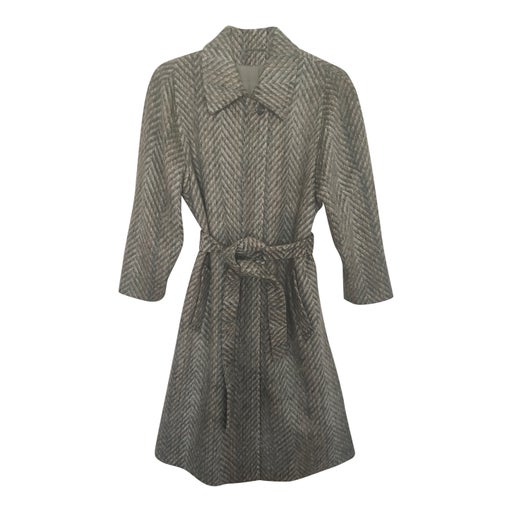 Mohair wool trench coat