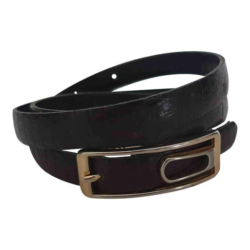Exotic leather belt