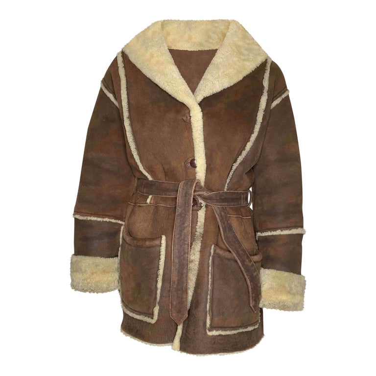 Manteau en peau lainée