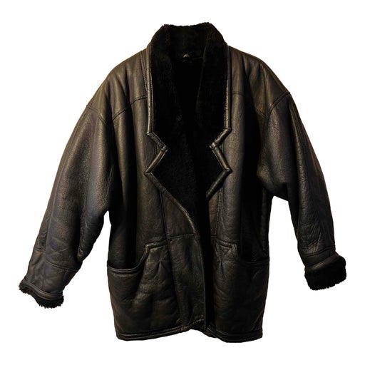 Lined leather jacket