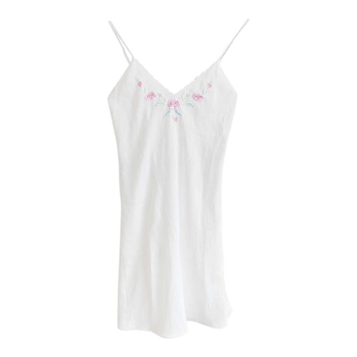 Embroidered silk nightie
