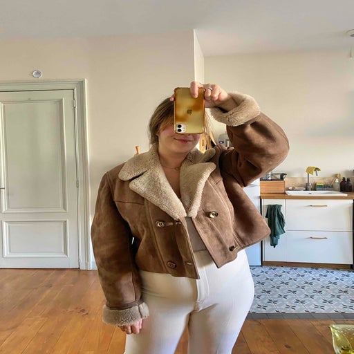 Manteau en peau lainée