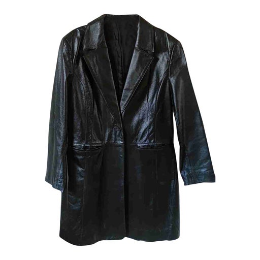 Veste longue en cuir