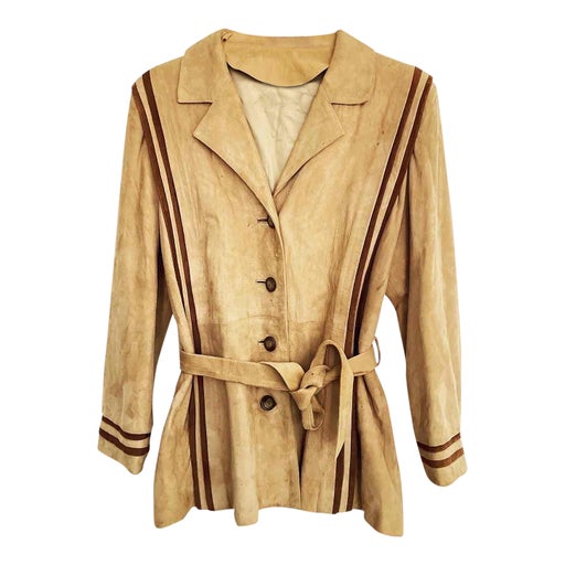 Suede safari jacket.