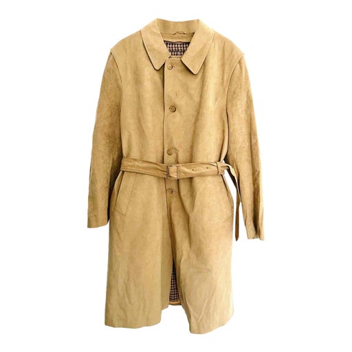 Suede leather coat
