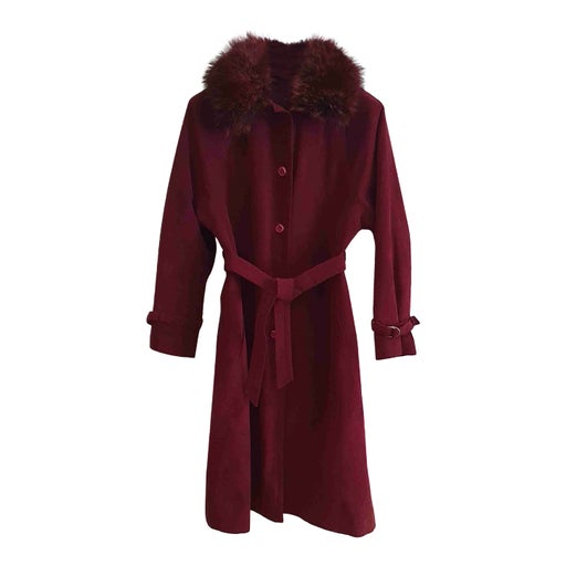 Fur collar coat