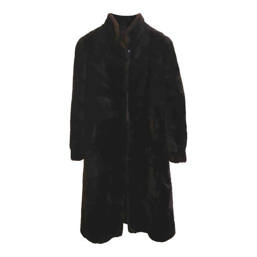 Golden sheepskin coat