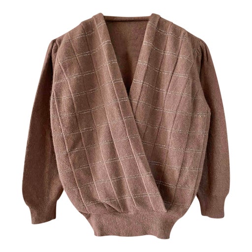 Angora wrap-over top