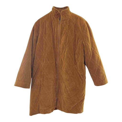Quilted velvet coat
