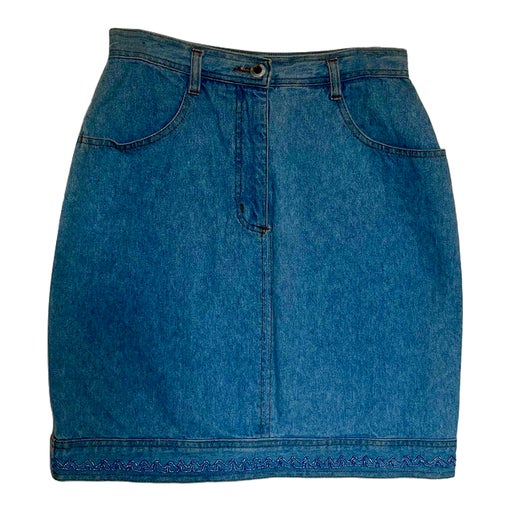 Denim mini skirt