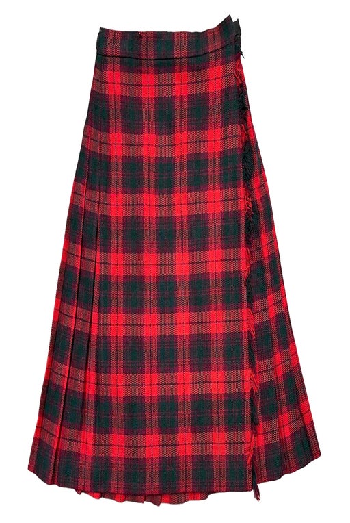 Wool tartan skirt