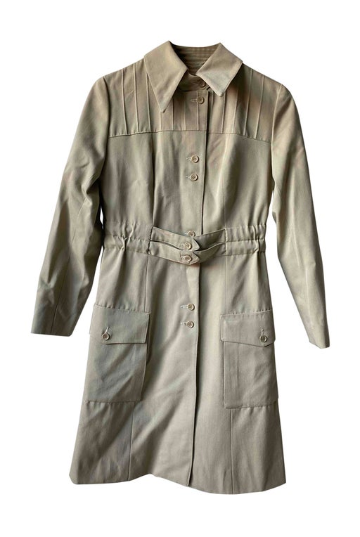 Beige trench coat