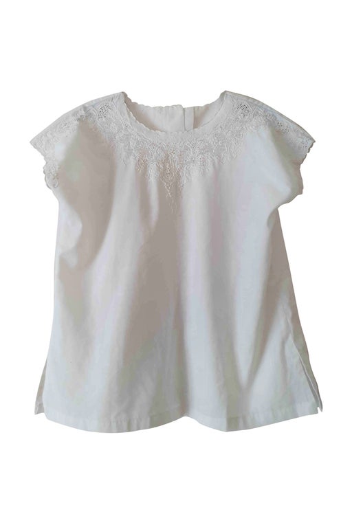 Embroidered cotton top