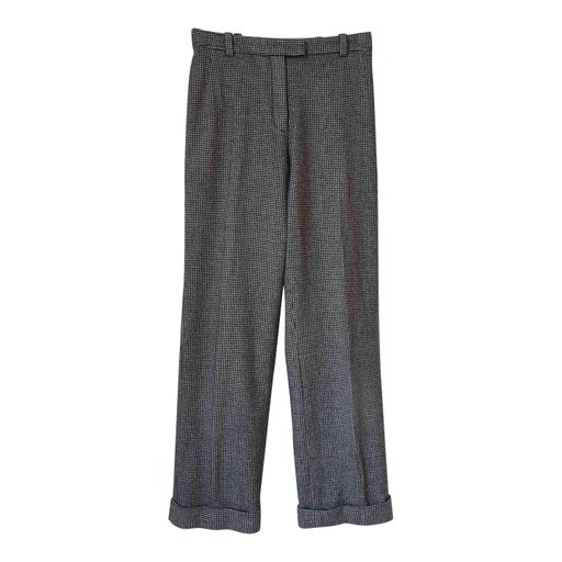 Pantalon en laine pied-de-poule 