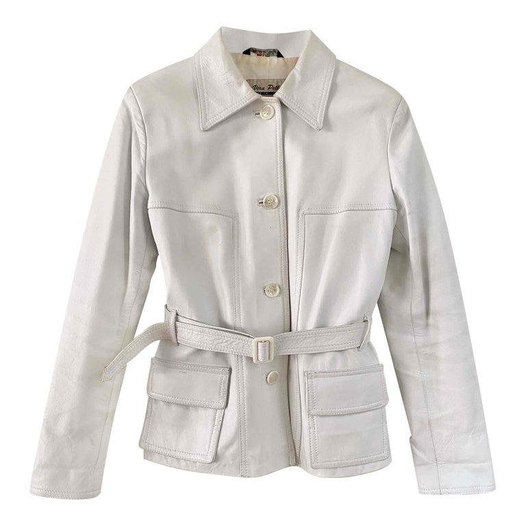 Saharienne en cuir blanc