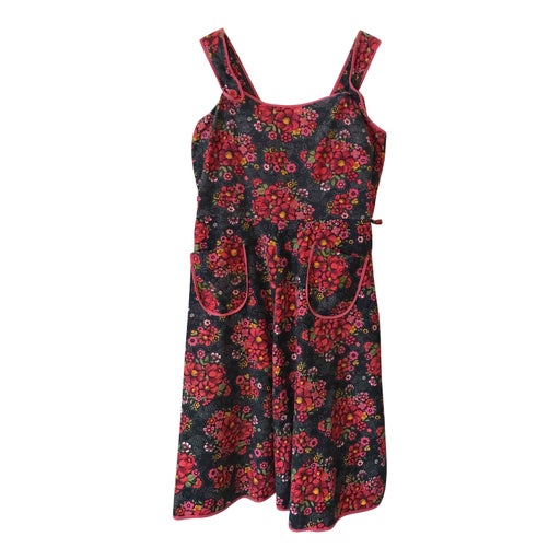 Robe tablier à fleurs