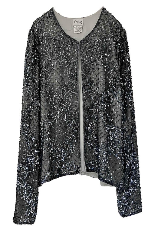 Silk and sequin jacket