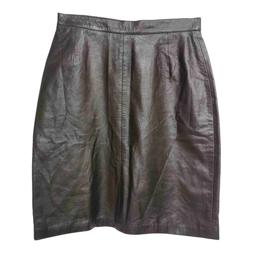 Leather mini skirt