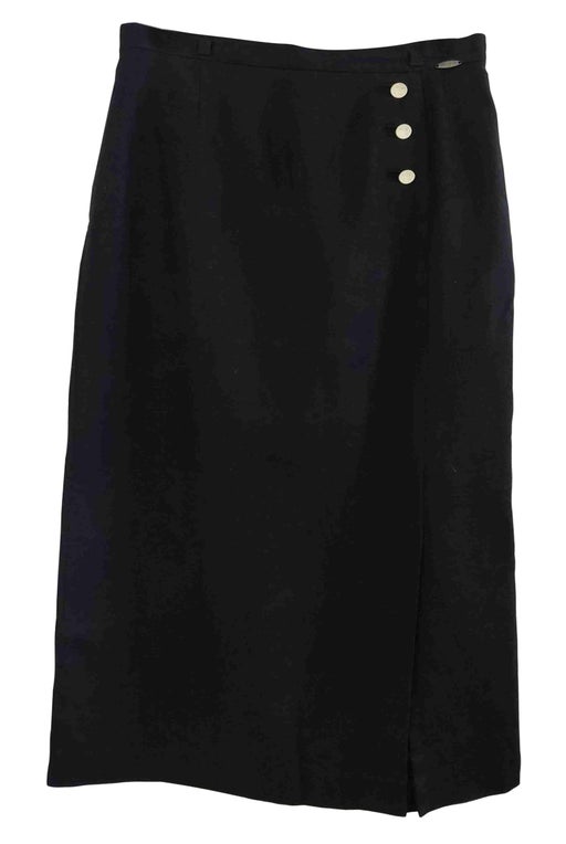 Black midi skirt