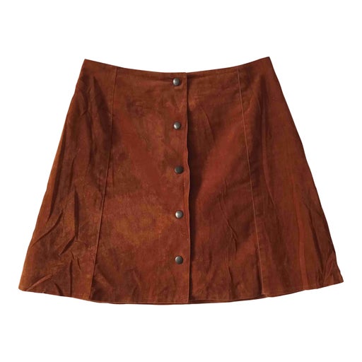 Velvet mini skirt