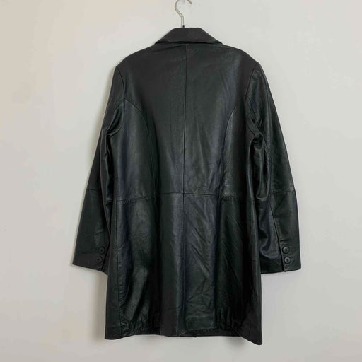 Leather trench coat