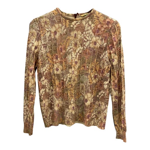 Floral print sweater