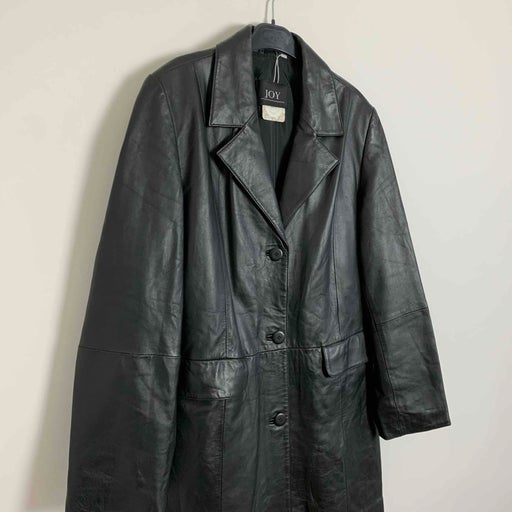Leather trench coat