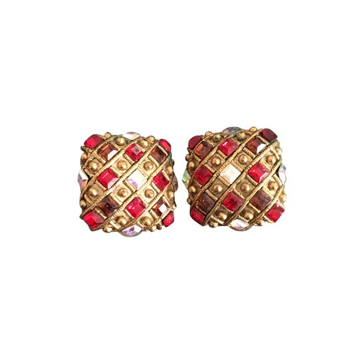 Golden clip earrings
