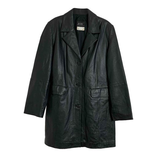 Leather trench coat