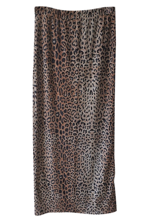 Long leopard skirt