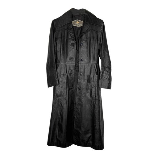 Trench long cuir 